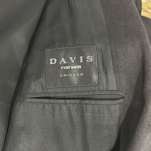 Davis For Men Vestimenta Chicago Linen Black Single Breasted Blazer Size 42 R - Picture 7 of 13